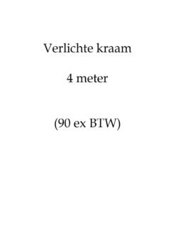 Kraam 4 meter (ex BTW €90,00)